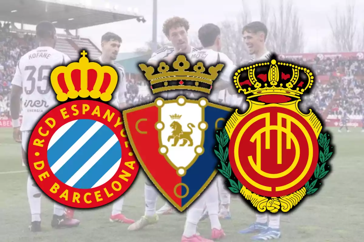 Escuts de l’Espanyol, l’Osasuna i el Mallorca i jugadors de l’Albacete
