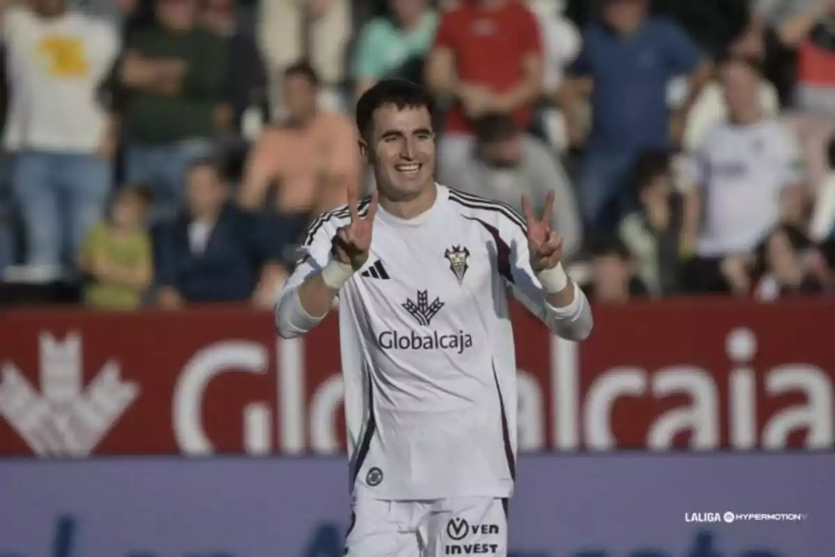 Jon Morcillo en un partit amb l’Albacete Jon Morcillo en un partit amb l’Albacete