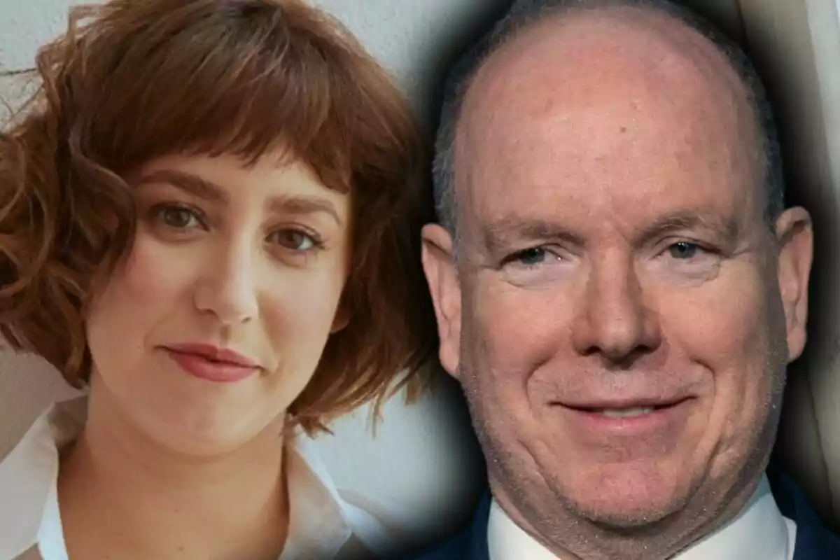 Close-up photo montage of Jazmin Grace Grimaldi and Albert of Monaco.