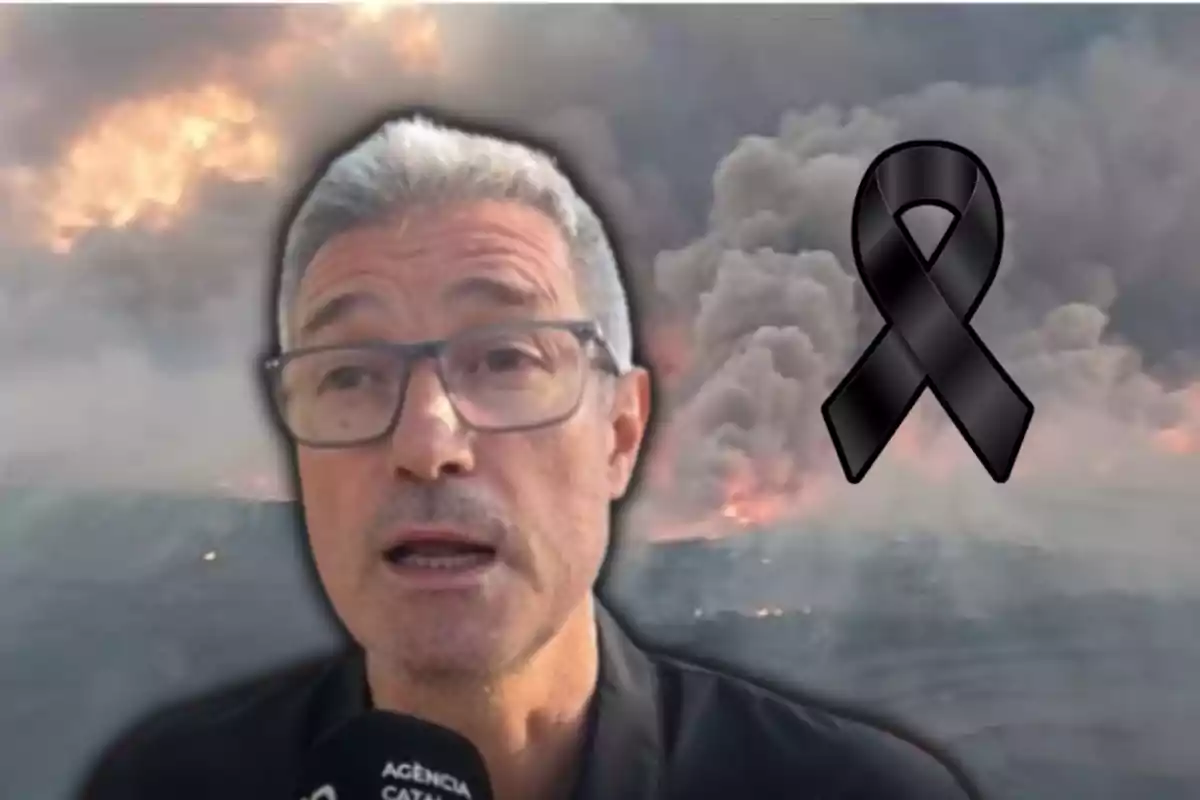 Alcalde de Guissona i una imatge del terrible incendi