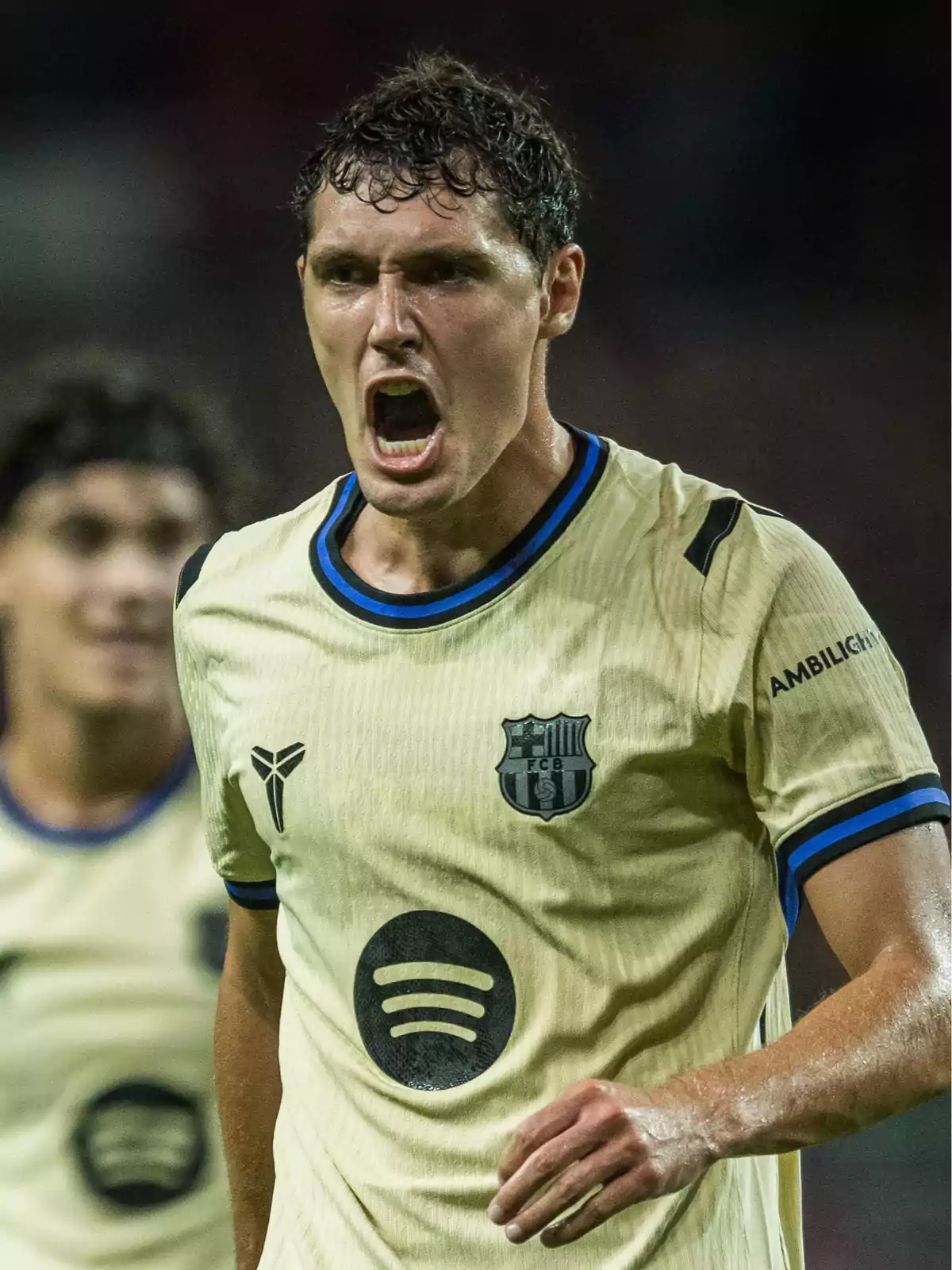 Christensen celebrando su gol en el amistoso frente al Seoul FC Christensen celebrando su gol en el amistoso frente al Seoul FC