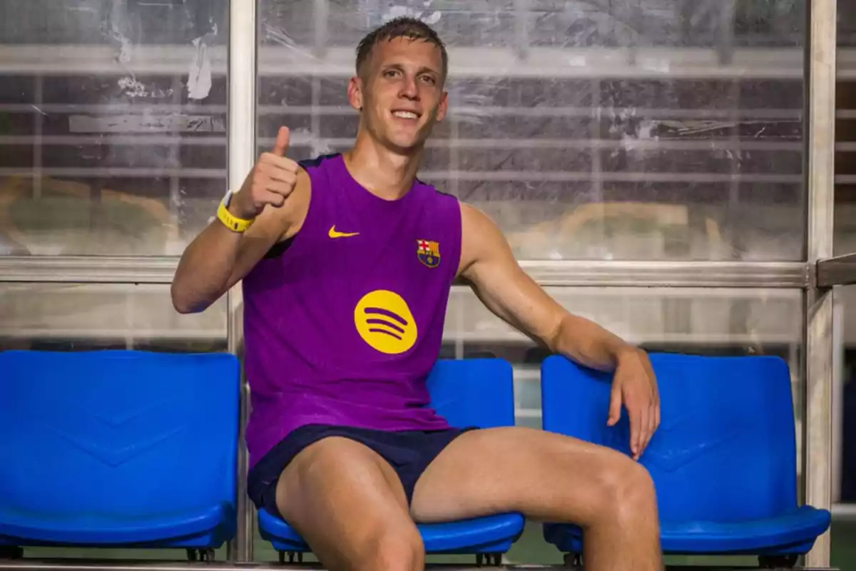 Dani Olmo en un entrenament durant la gira asiàtica de pretemporada Dani Olmo en un entrenament durant la gira asiàtica de pretemporada