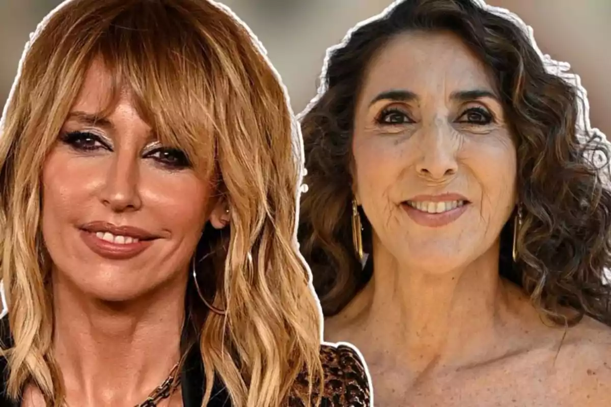 Emma García i Paz Padilla posen una al costat de l'altra mirant a la càmera, una amb cabell ros i llis i l'altra amb cabell castany i arrissat, ambdues somriuen suaument.