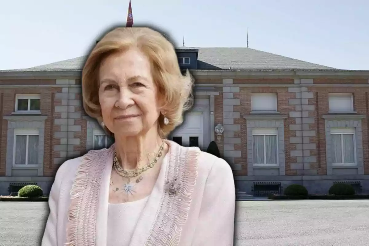 Dona gran de cabells ros clar i roba elegant posant davant d’un edifici de maó vermell amb finestres grans