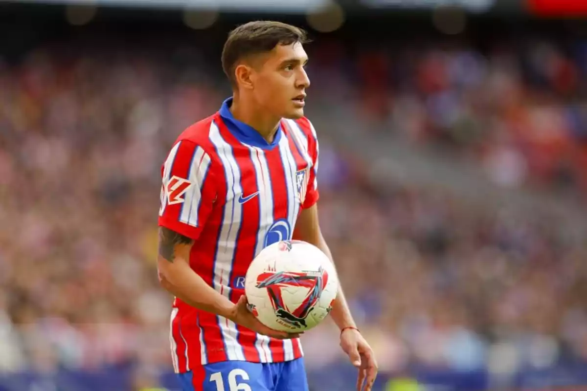 Nahuel Molina con el Atlético Nahuel Molina con el Atlético