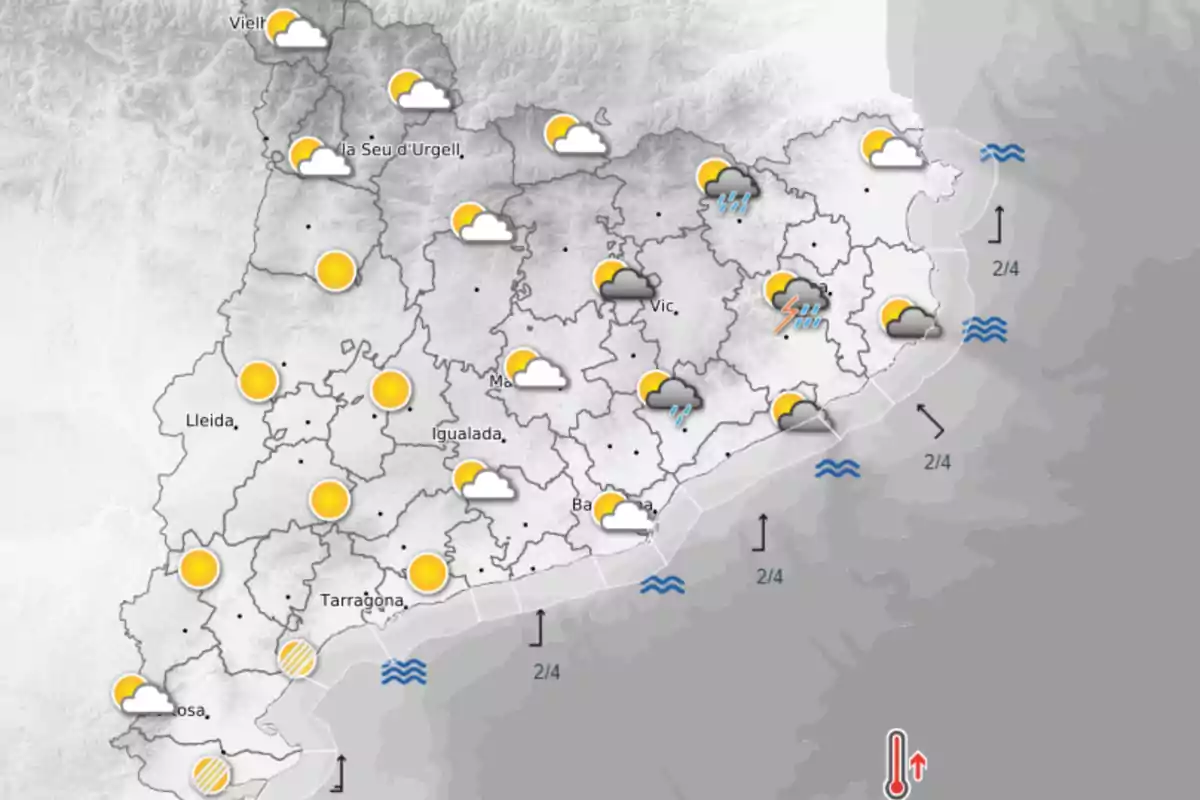 Previsión meteorológica para la tarde del viernes 1 de agosto Previsión meteorológica para la tarde del viernes 1 de agosto