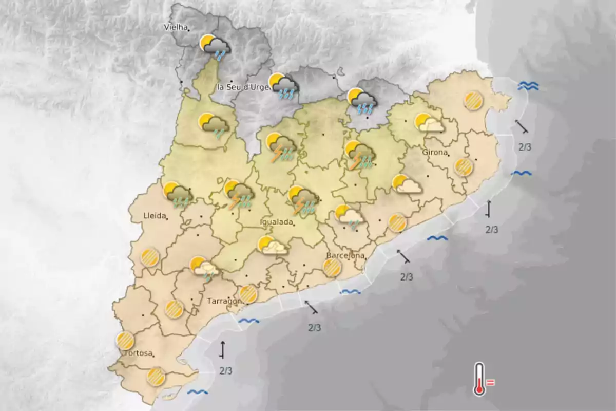 Previsión meteorológica para la tarde de este 1 de julio, con las comarcas en alerta, ya sea por calor o por lluvia Previsión meteorológica para la tarde de este 1 de julio, con las comarcas en alerta, ya sea por calor o por lluvia