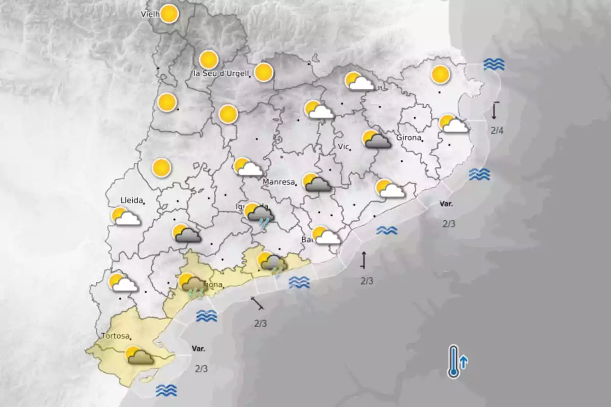 Previsions meteorològiques per al dimecres 9 de juliol a Catalunya, amb algunes comarques en alerta per intensitat de pluges Previsions meteorològiques per al dimecres 9 de juliol a Catalunya, amb algunes comarques en alerta per intensitat de pluges