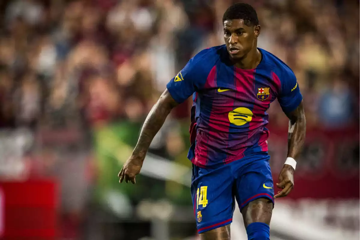 Marcus Rashford en el seu debut amb el Barça Marcus Rashford en el seu debut amb el Barça