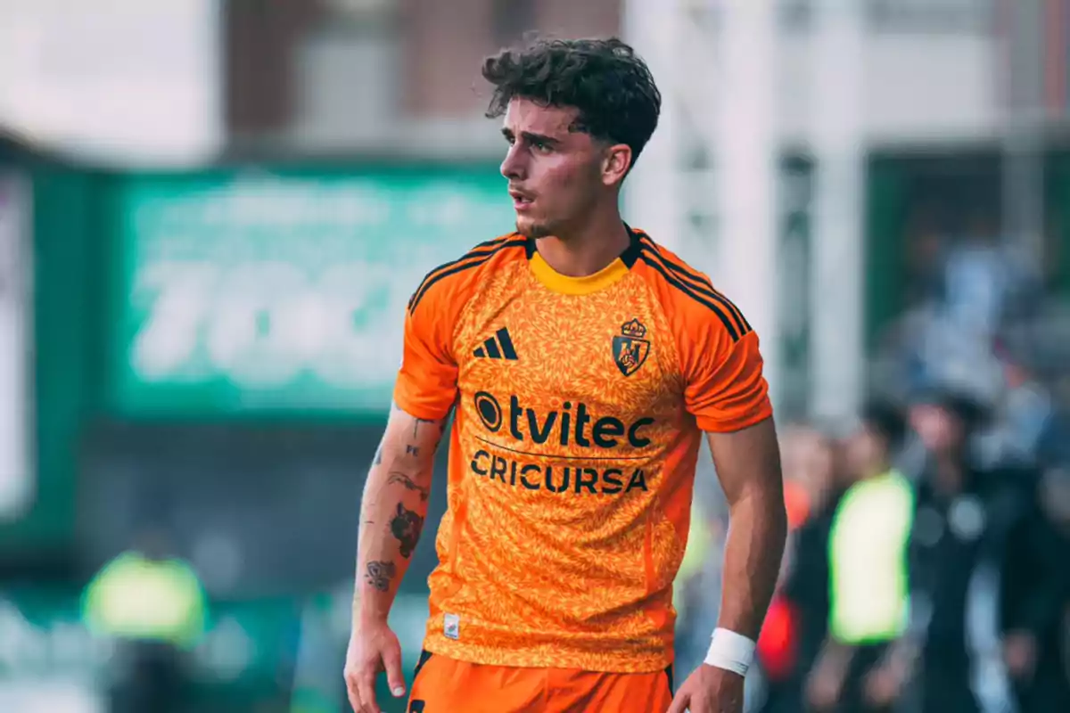 Yeray Cabanzón during his loan to Ponferradina this season