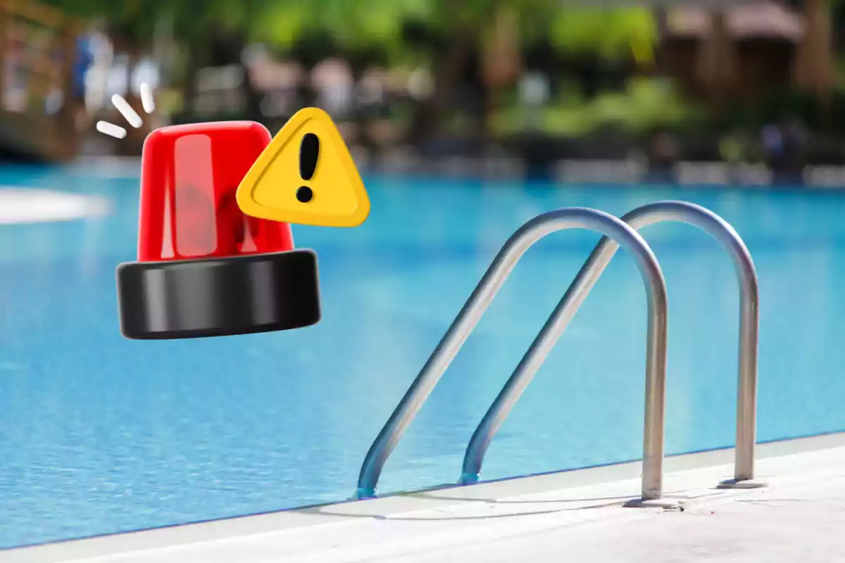 Alerta en una piscina
