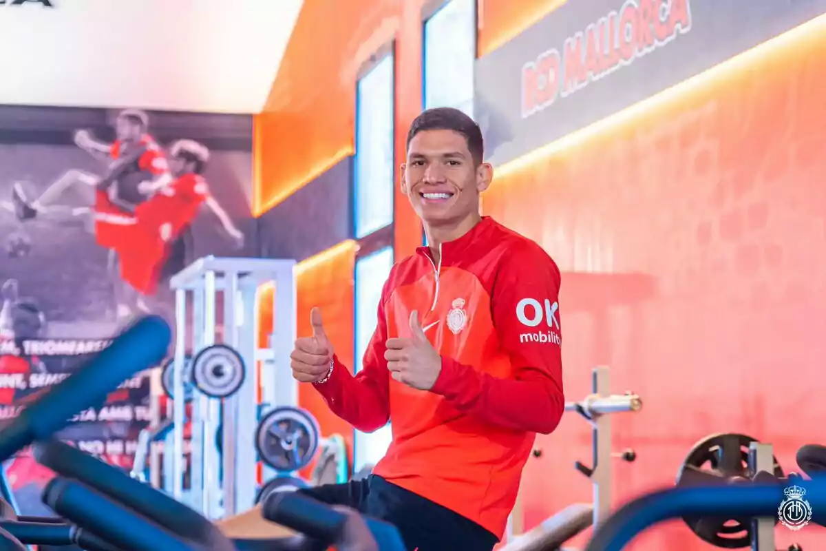Dani Luna en un entrenament amb el Mallorca Dani Luna en un entrenament amb el Mallorca