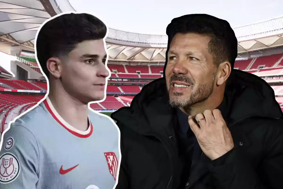 Julián Álvarez i el Cholo Simeone
