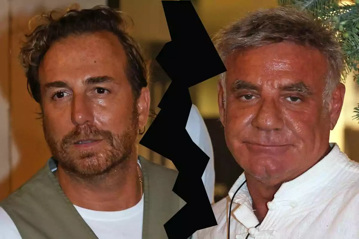 Raúl Prieto i Joaquín Torres apareixen a la imatge separats per una línia negra en ziga-zaga que suggereix una ruptura o separació.