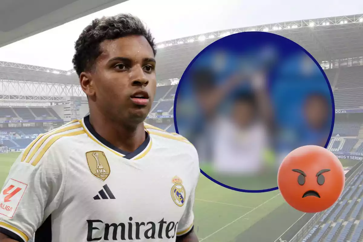 Rodrygo Goes, enfadado en el partido frente al Real Oviedo