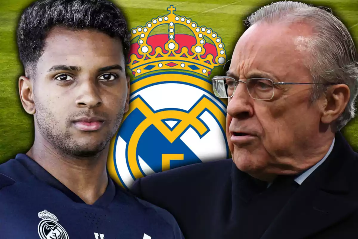 Rodrygo Goes y Florentino Pérez