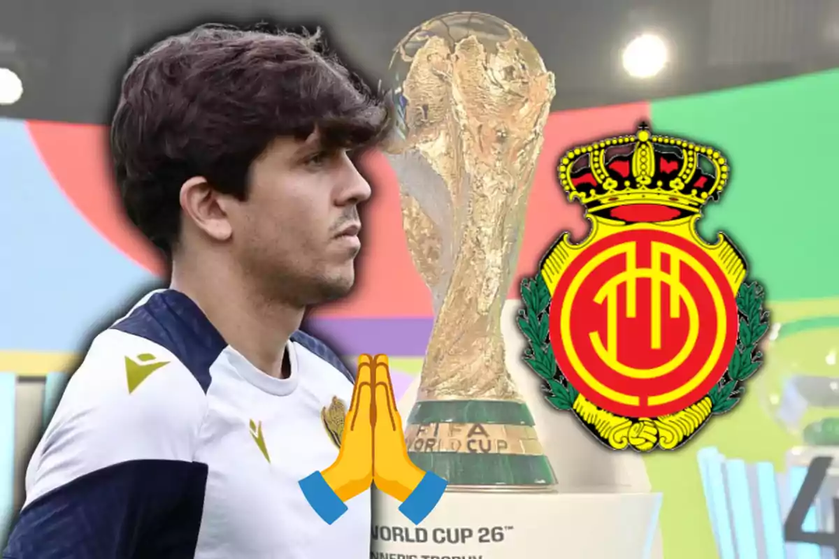 Jon Aramburu i l’escut del Mallorca