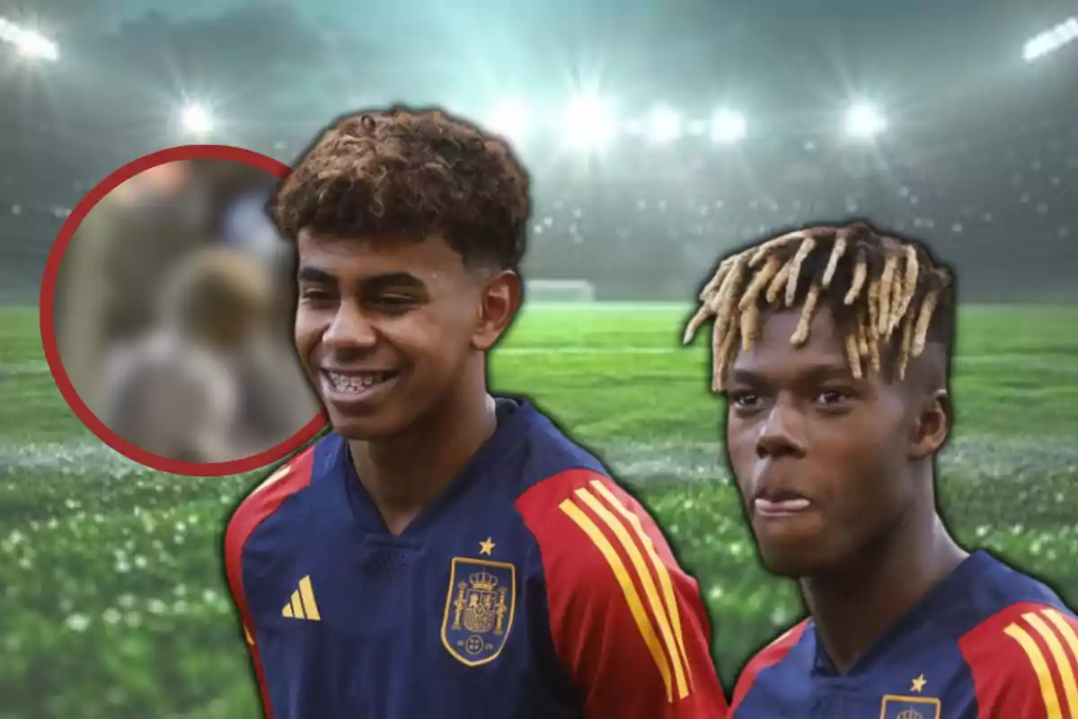 Lamine Yamal y Nico Williams
