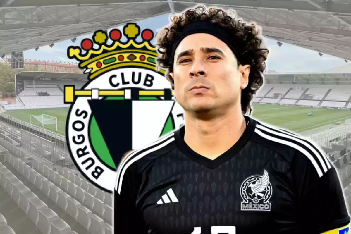Memo Ochoa i l’escut del Burgos CF