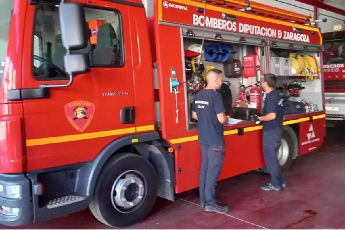 Un camió de bombers de la Diputació de Saragossa