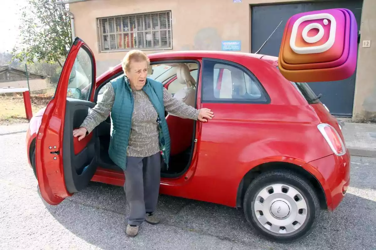 Senyora de 92 anys coneguda pel seu èxit a Instagram baixa del cotxe