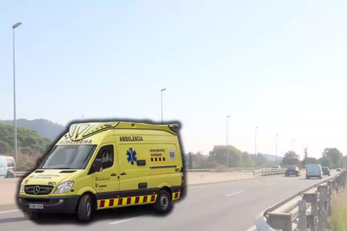 Ambulància a la C-66