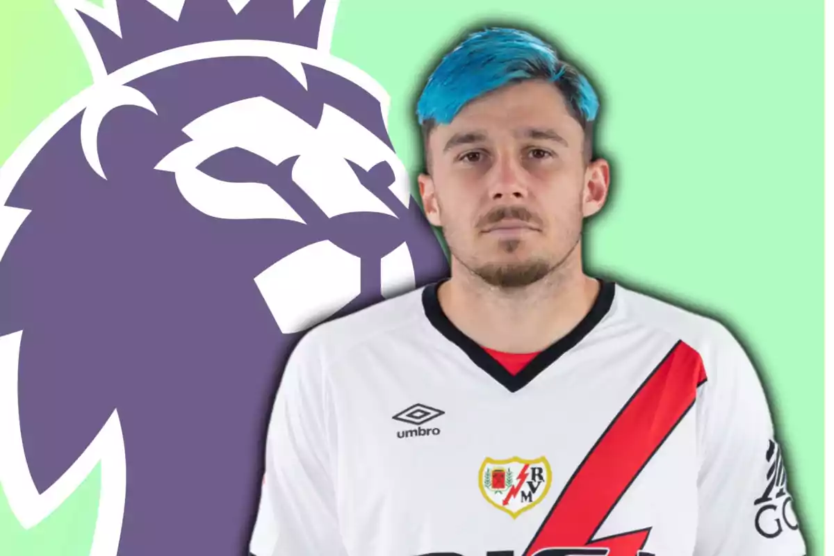 Ratiu y el logo de la Premier League