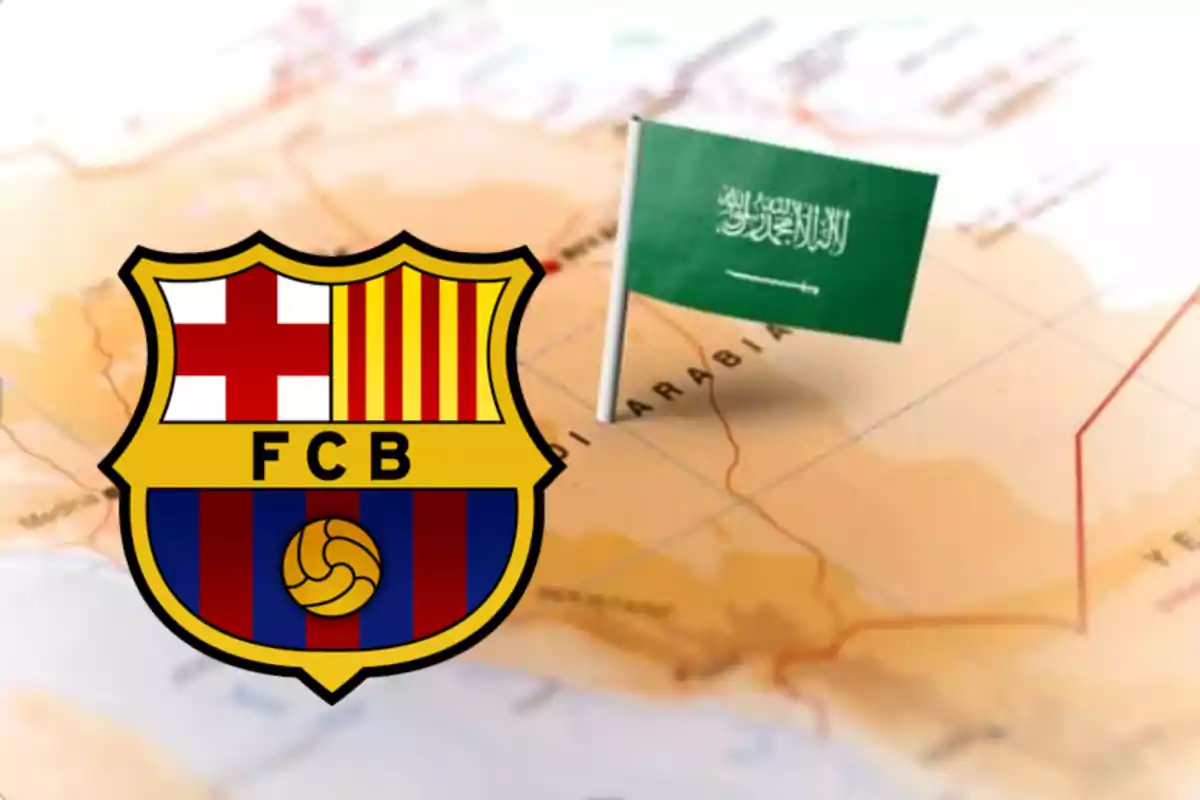 Escut del Barça i Aràbia Saudita