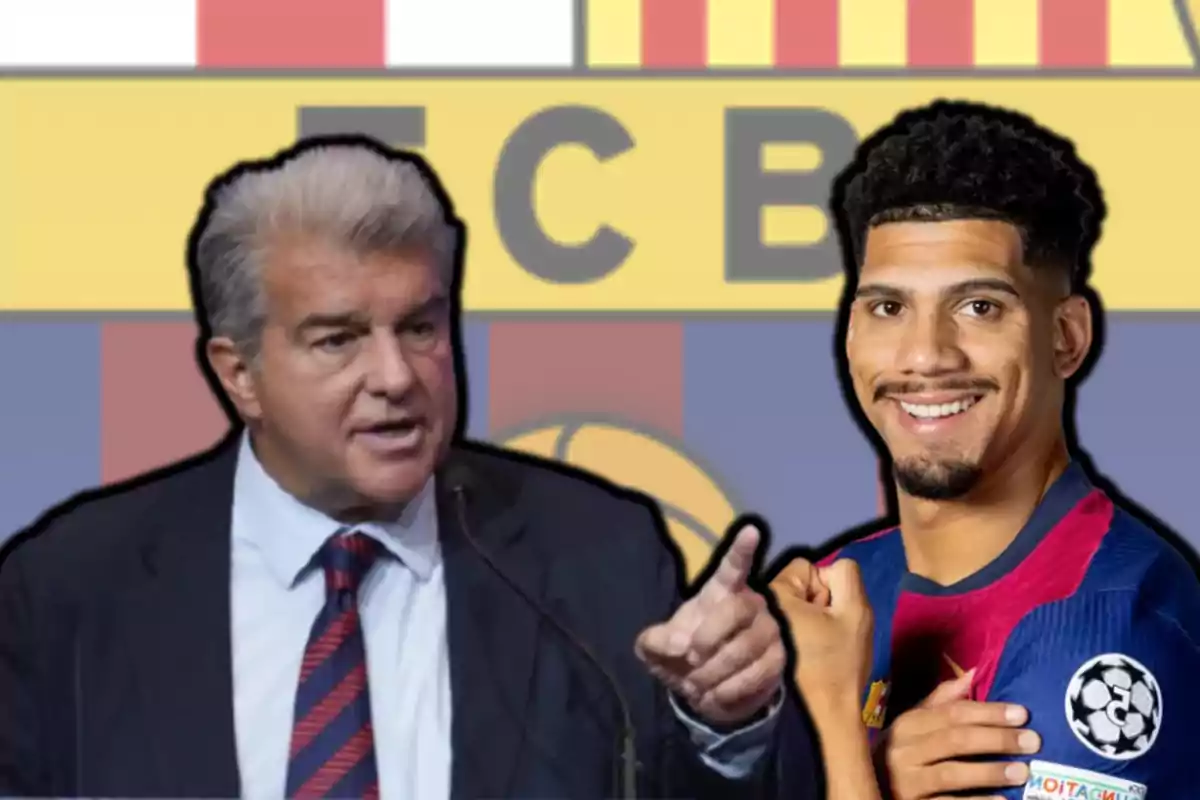 Joan Laporta i Ronald Araújo, del Barça