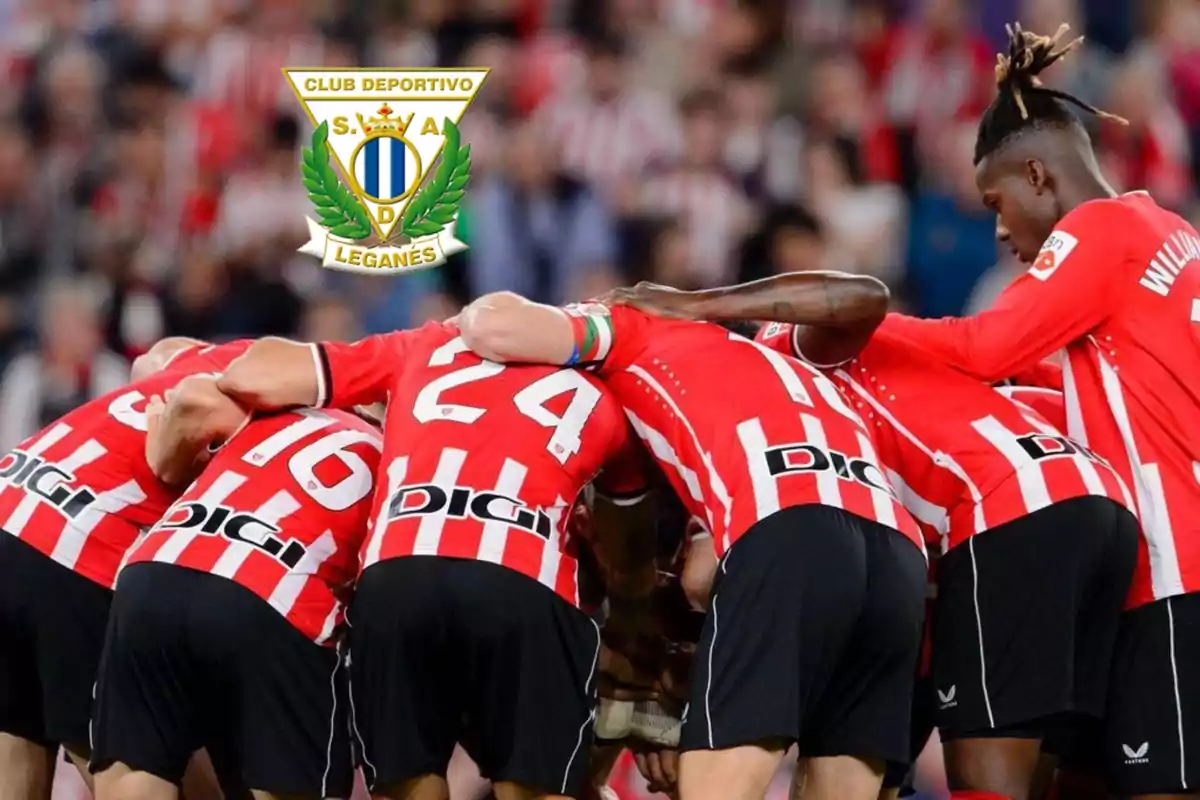 Jugadores del Athletic Club antes de un partido