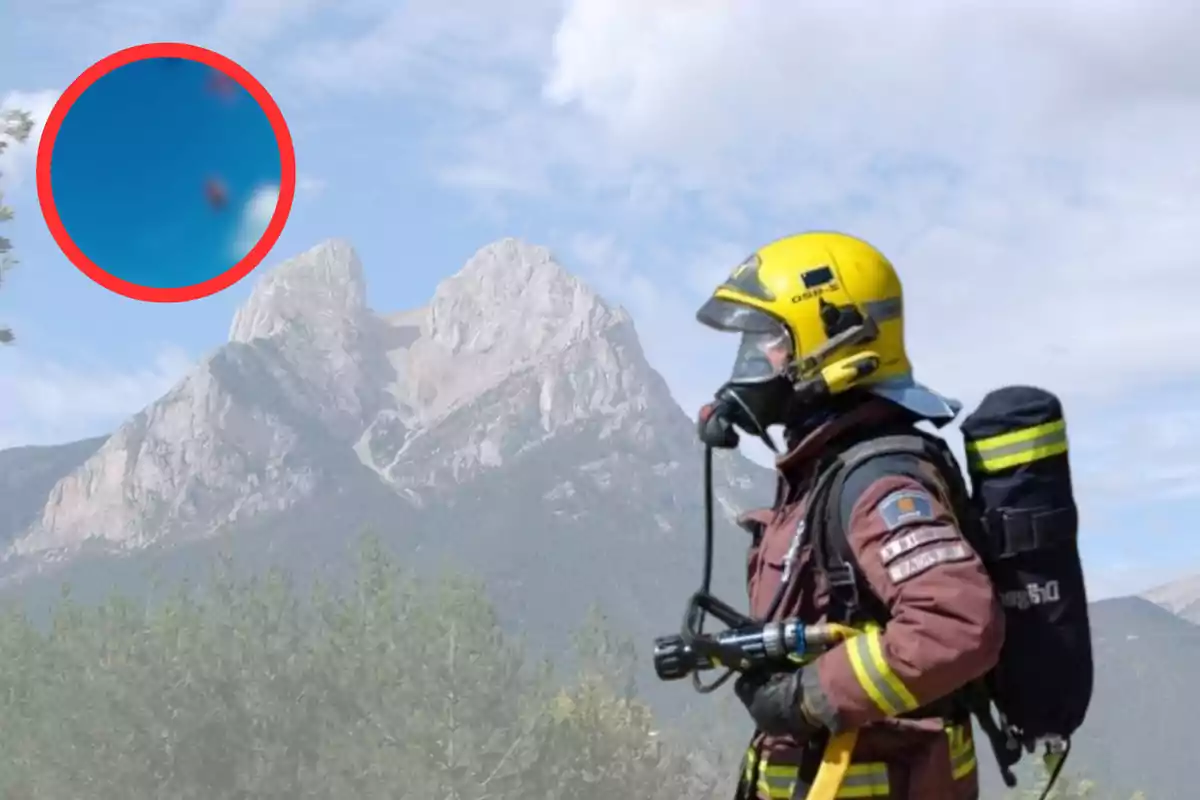 Rescate de los bomberos en la montaña de Pedraforca