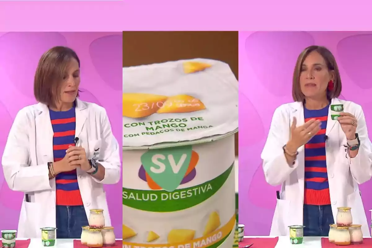 Boticaria García, explicando la fecha de consumo de los yogures