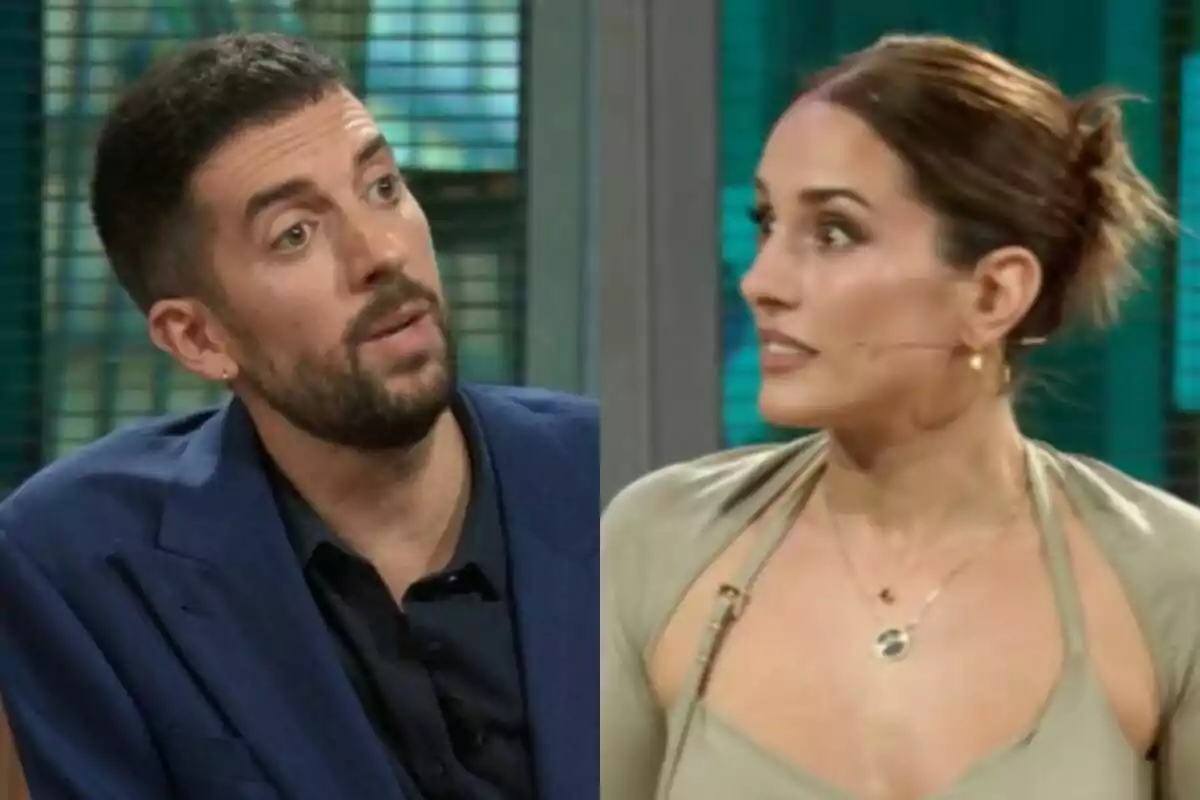 David Broncano y Silvia Alonso conversando en La Revuelta, una de ellas con expresión de sorpresa. David Broncano y Silvia Alonso conversando en La Revuelta, una de ellas con expresión de sorpresa.