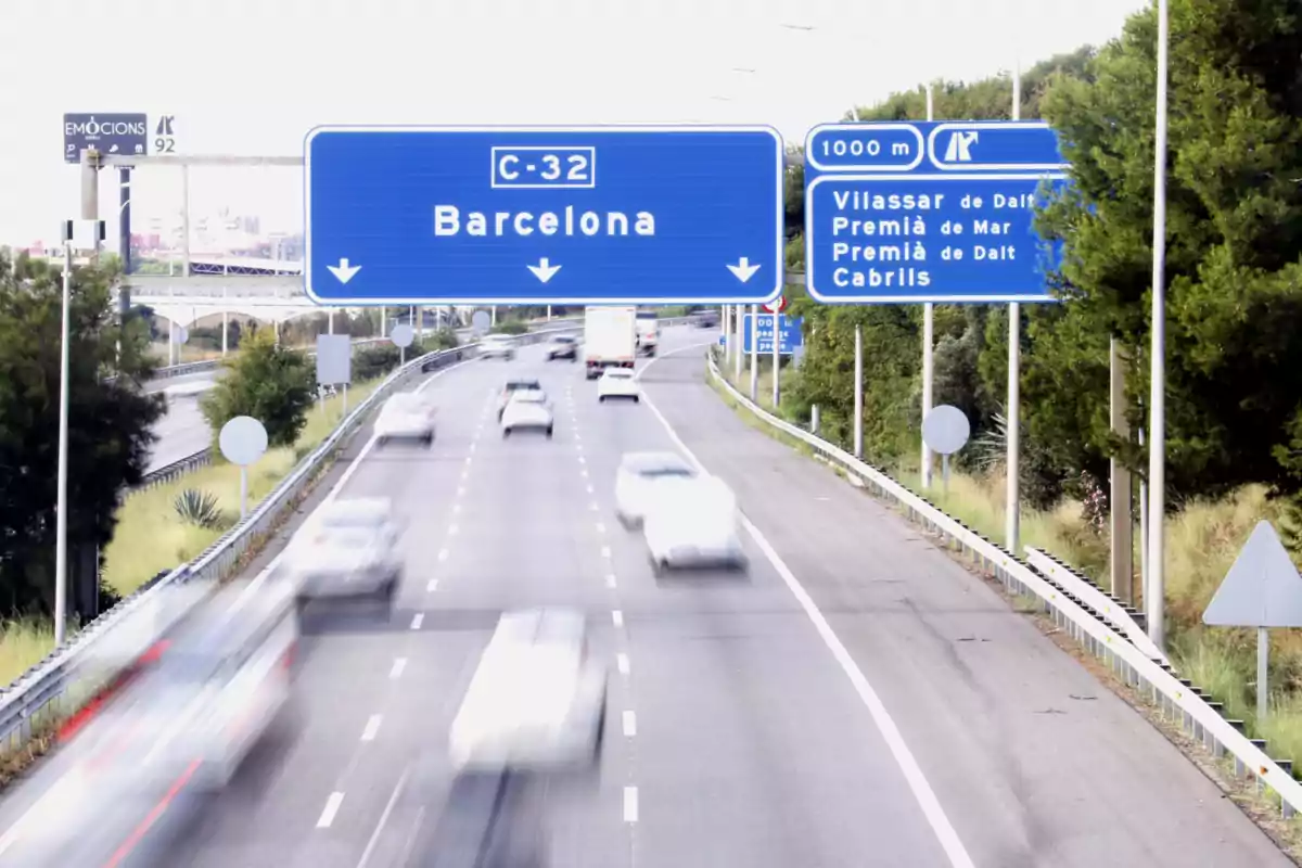 Carretera C-32 a Barcelona