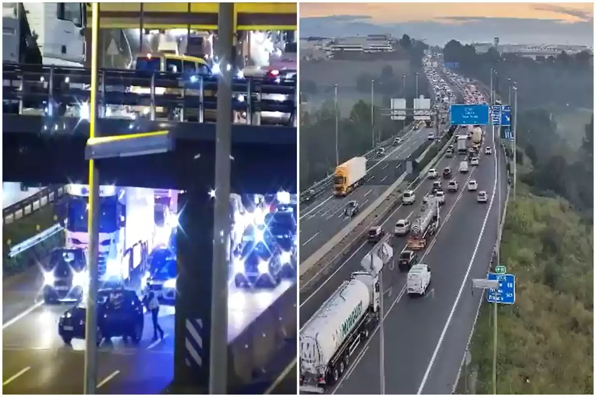 Estado de las carreteras esta mañana en Barcelona