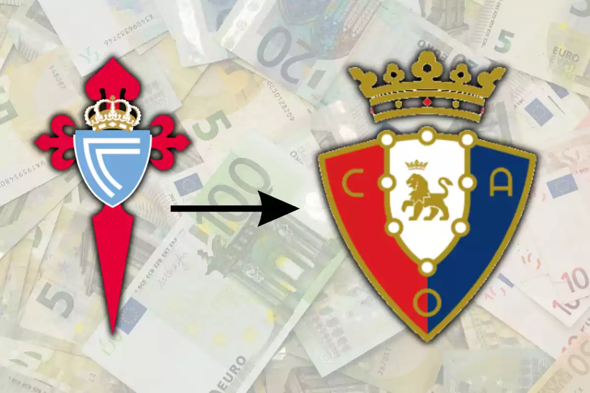 Escuts dels equips Celta de Vigo i Osasuna