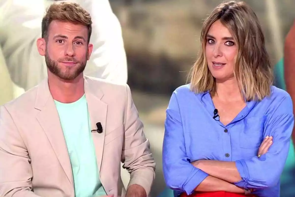 César Muñoz i Sandra Barneda mirant a càmera a Així és la vida César Muñoz i Sandra Barneda mirant a càmera a Així és la vida