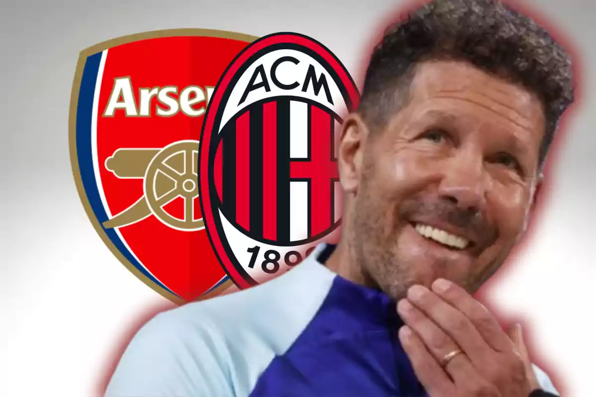 Cholo Simeone i escuts d'Arsenal i Milan