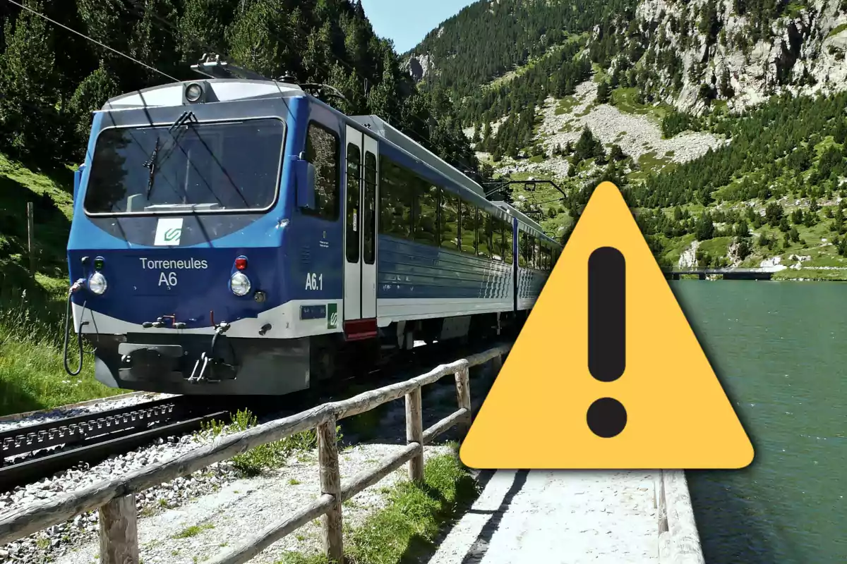 Un tren a la cremallera de Núria