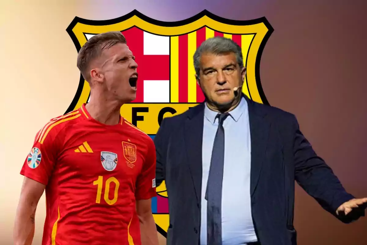 Dani Olmo y Joan Laporta