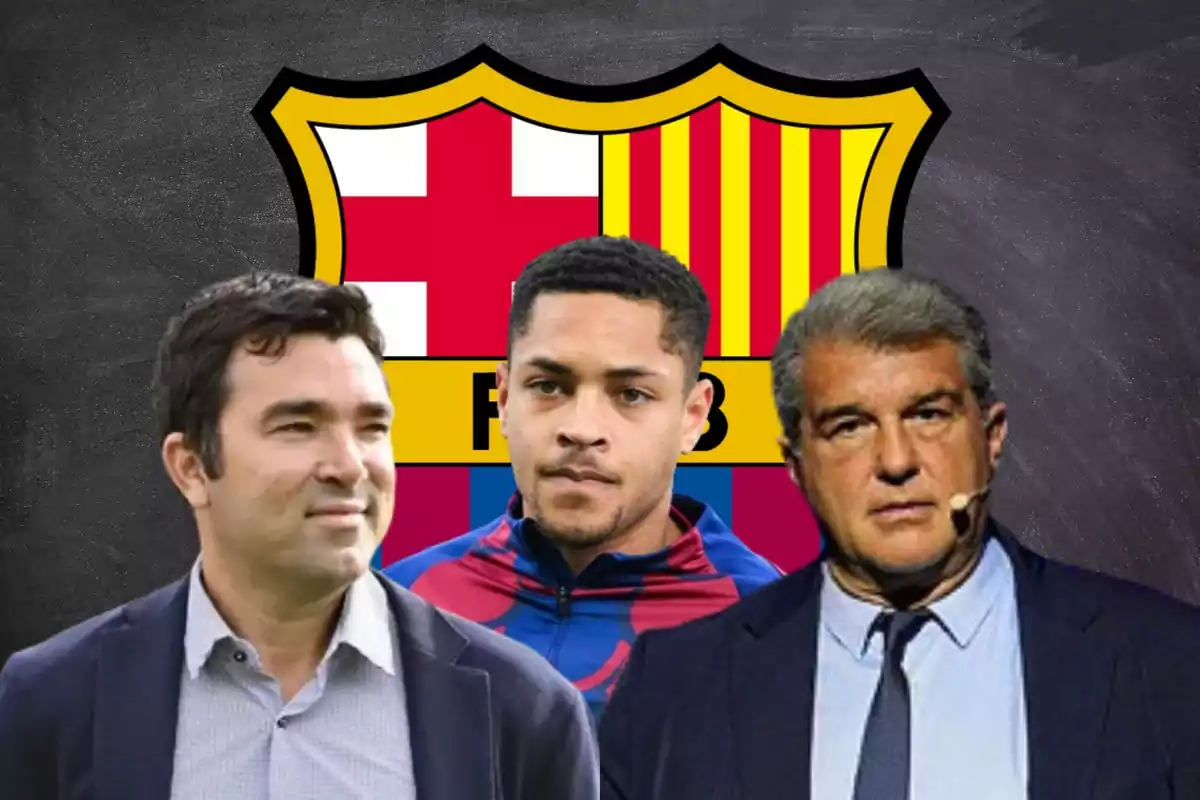 Deco, Vitor Roque y Joan Laporta