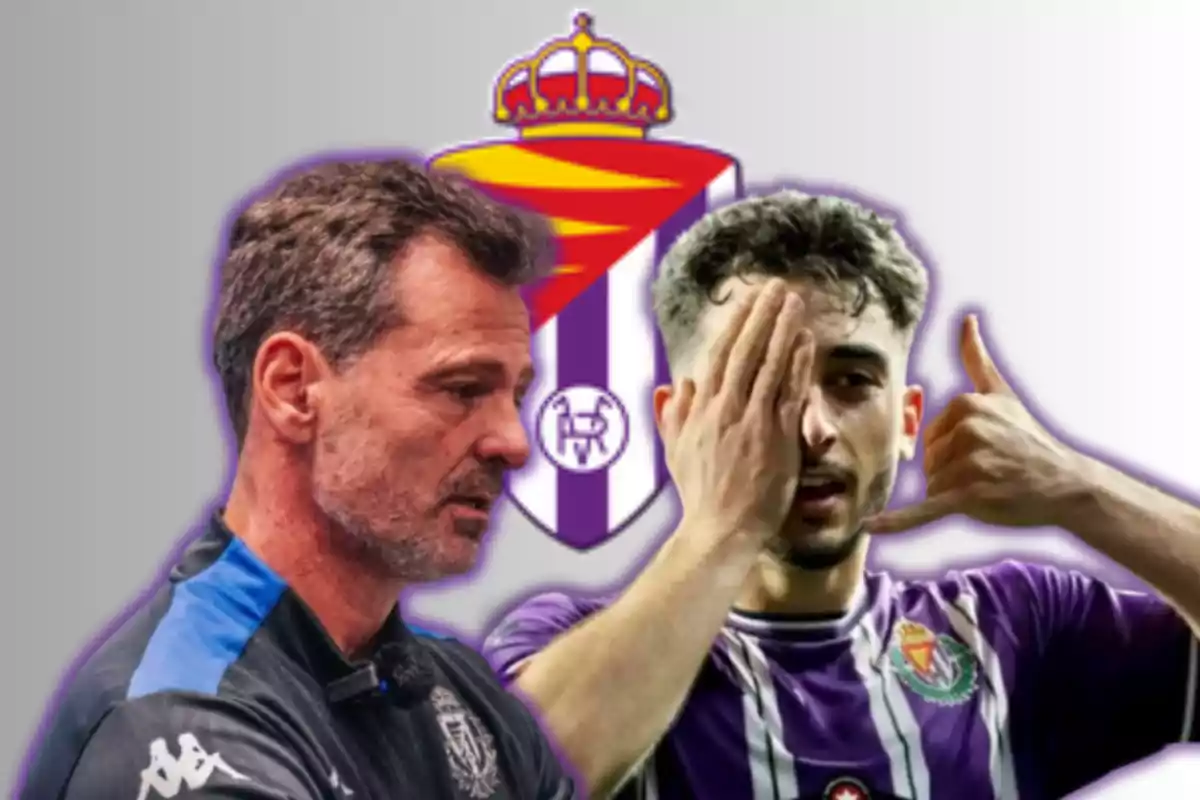 Diego Cocca i Raúl Moro, del Real Valladolid