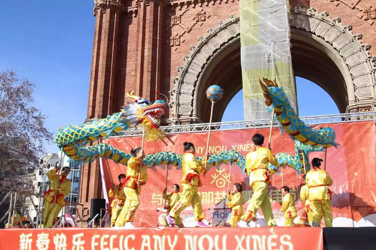 Imatge de la celebració de l'Any Nou Xinès a Barcelona