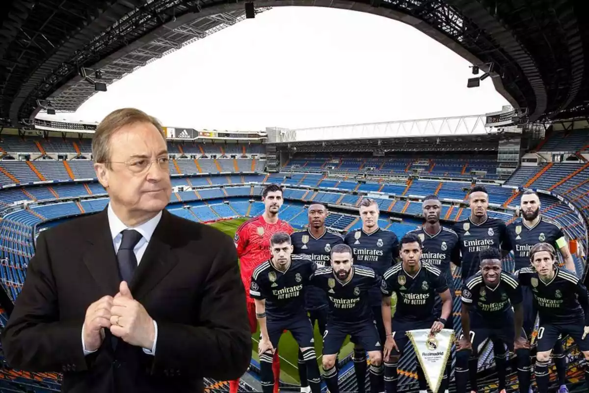 Florentino Pérez i la plantilla del Reial Madrid