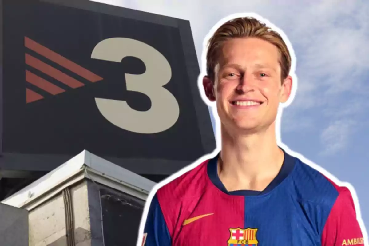 Frenkie de Jong y el edificio de TV3