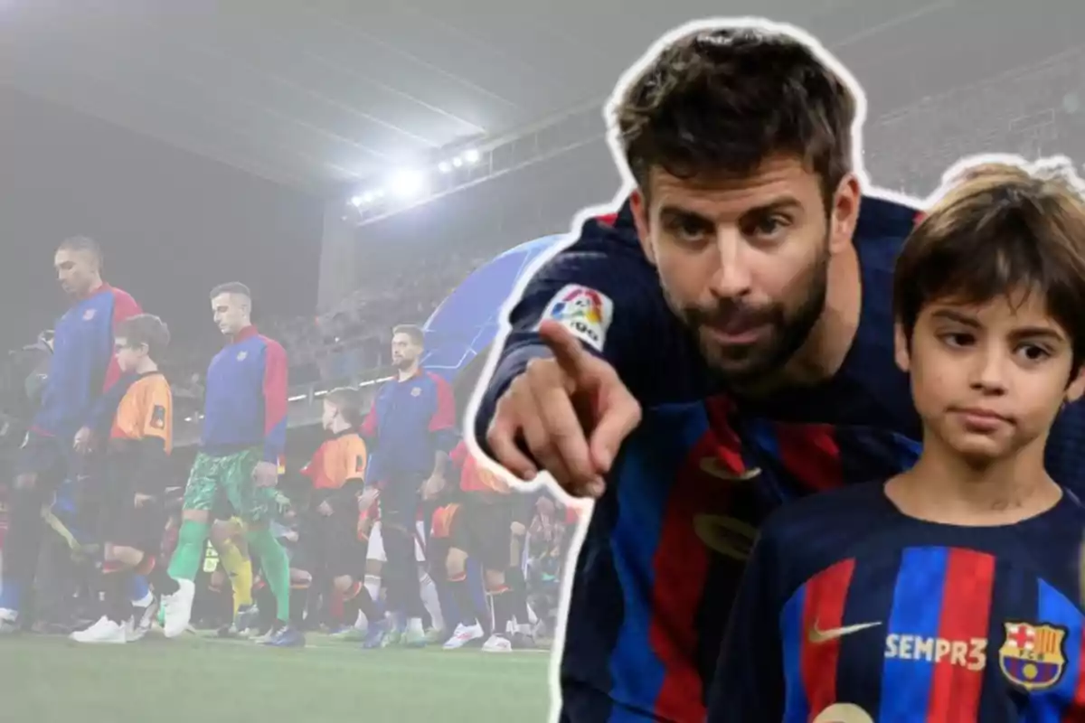 Gerard Piqué y su hijo Milan