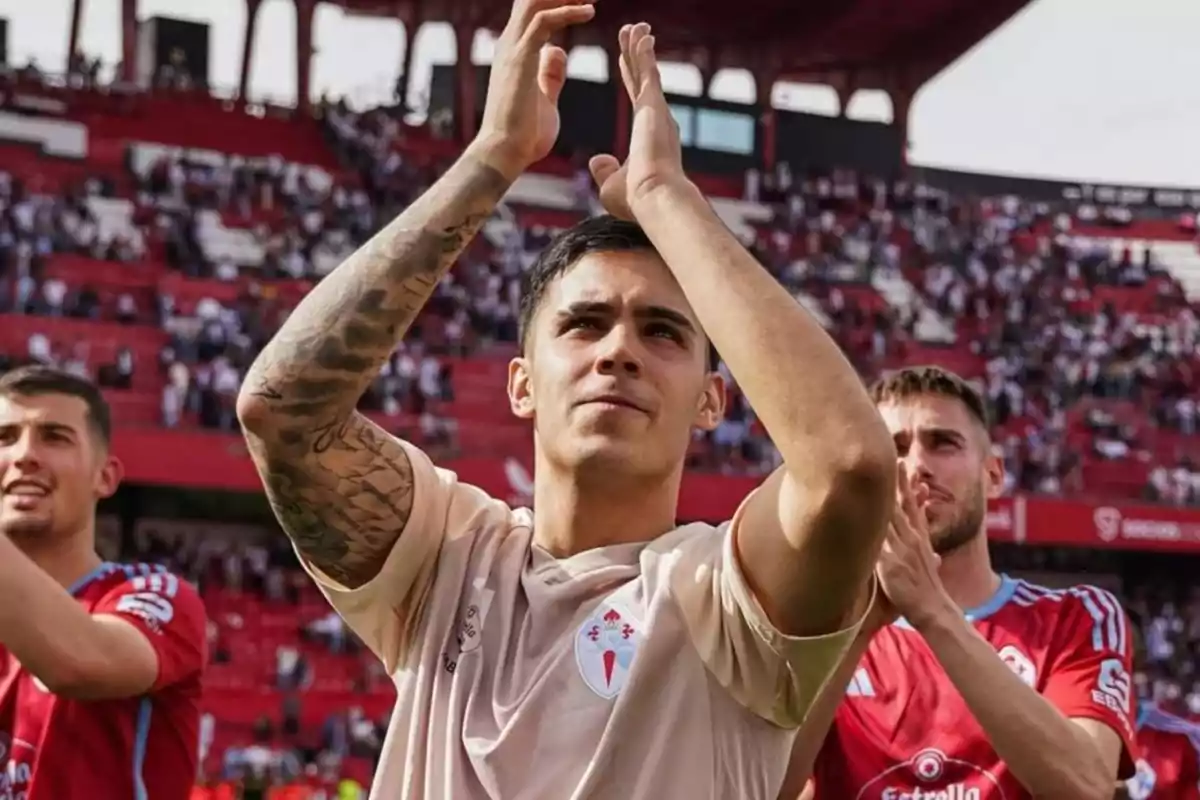 Hugo Sotelo en un partit amb el Celta de Vigo