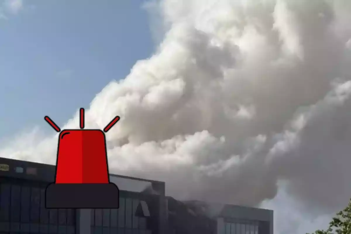 Alerta en l'incendi de Vilanova i la Geltrú