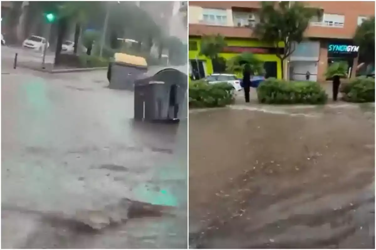 Así están algunas calles de Castellón