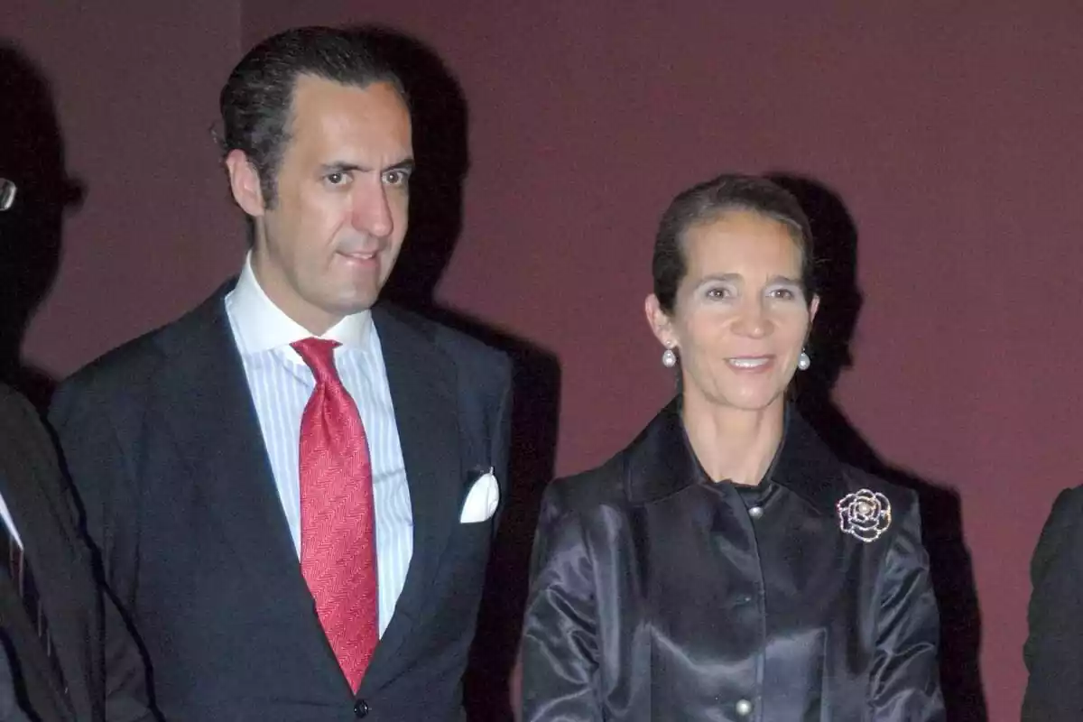 Jaume de Marichalar i la infanta Elena junts vestits de negre Jaume de Marichalar i la infanta Elena junts vestits de negre